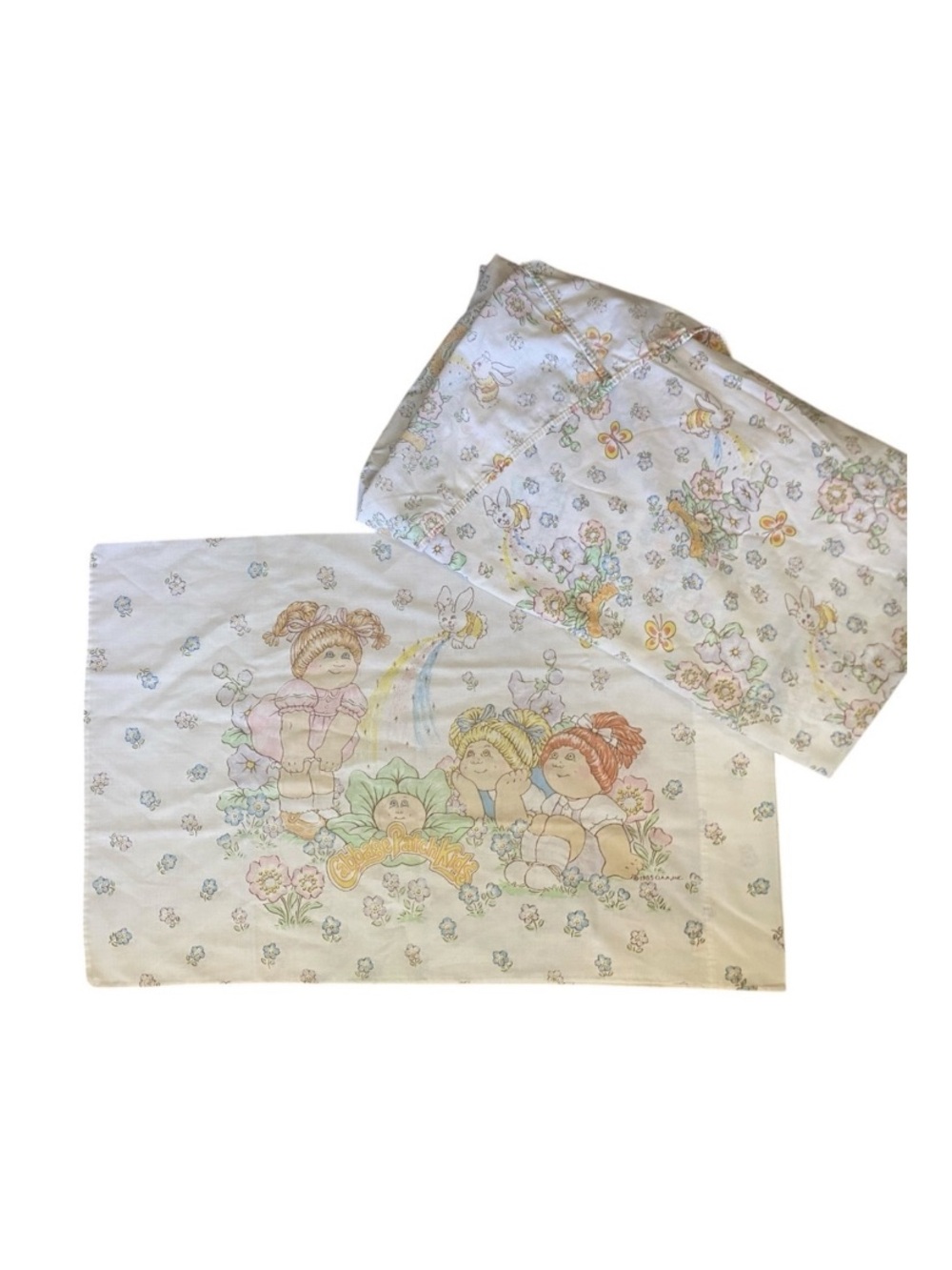 Cabbage Patch Kids O.A.A., Inc. 1983 Vintage Twin Fitted Sheet And Pillow Case